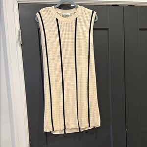 Anine Bing Cream Knit Sweater Dress